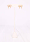 Paige Pearl Bow Earring GOLD