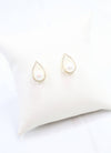Keaton Pearl CZ Earring Gold