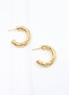 Cornelius Twisted Hoop Earring Shiny Gold