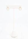 Keaton Pearl CZ Earring Gold