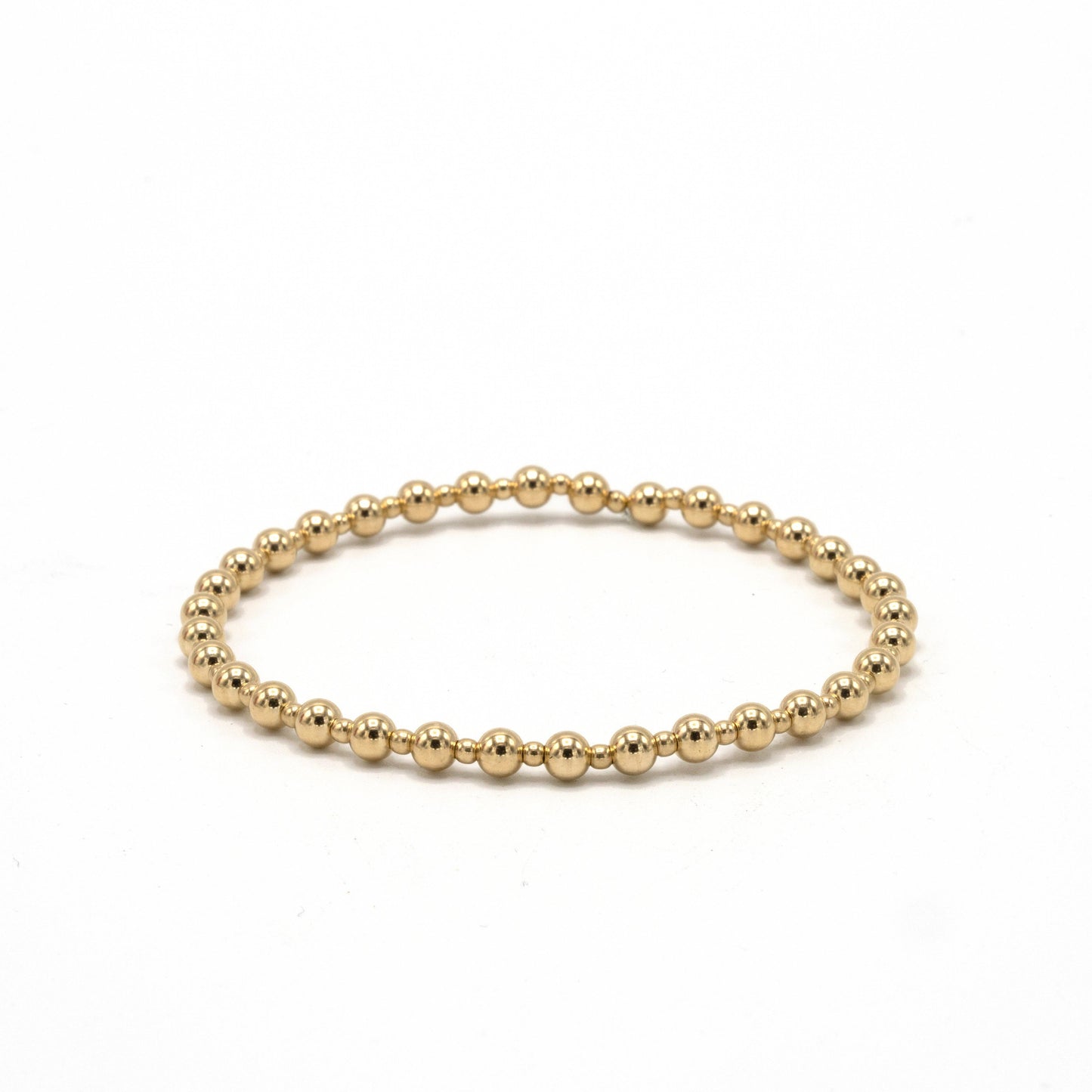 4mm+2mm+4mm Gold Filled Waterproof Dimension Bracelet 6.5"