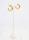 Cornelius Twisted Hoop Earring Shiny Gold