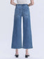 “Kassie” HIGH RISE ELASTIC WAISTBAND ANKLE BAGGY WIDE JEANS