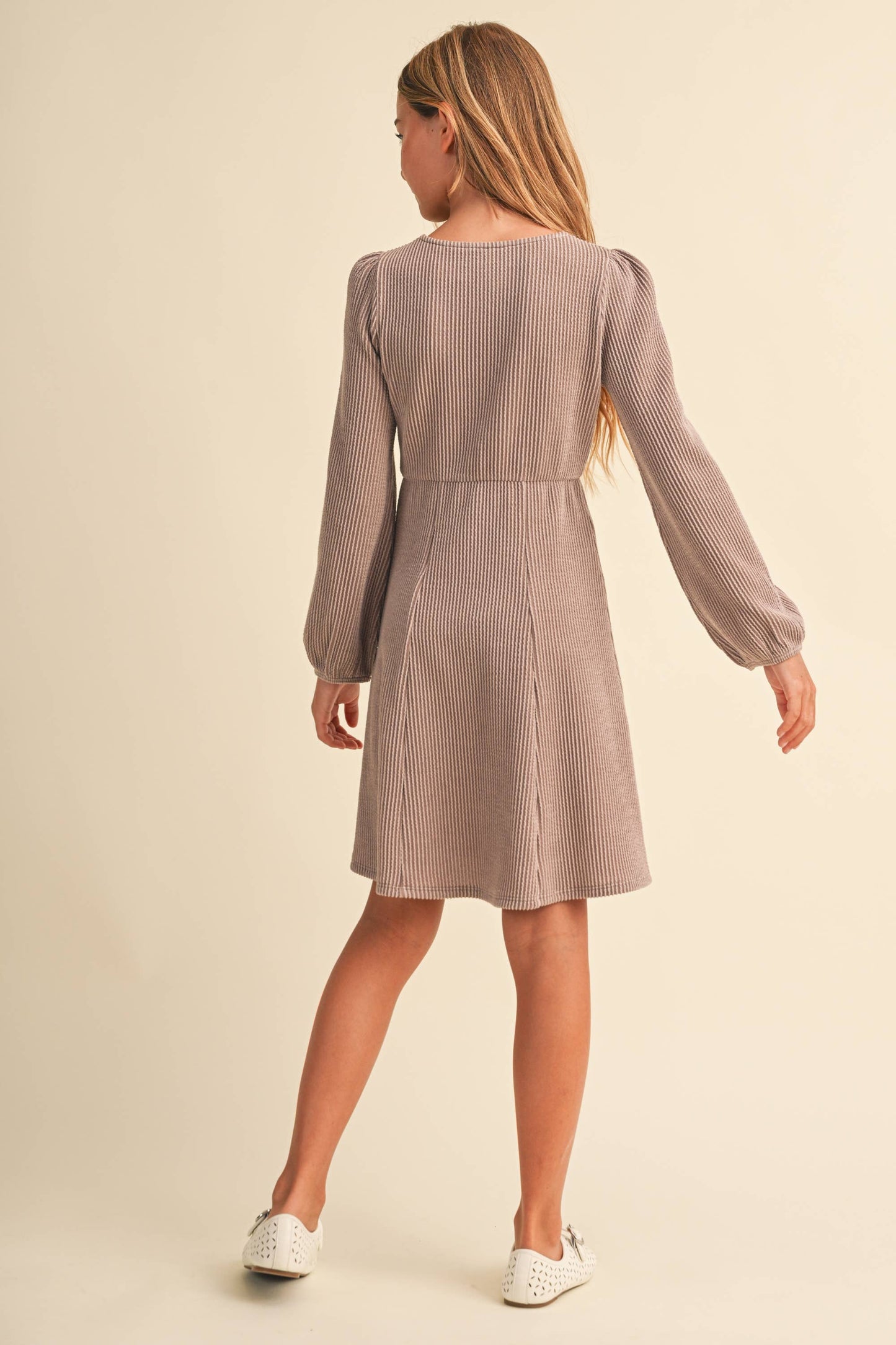 TWEEN KIDS GIRLS KNIT LONG SLEEVE DRESS (7-14)
