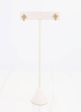 Francoise CZ Cross Earring Gold