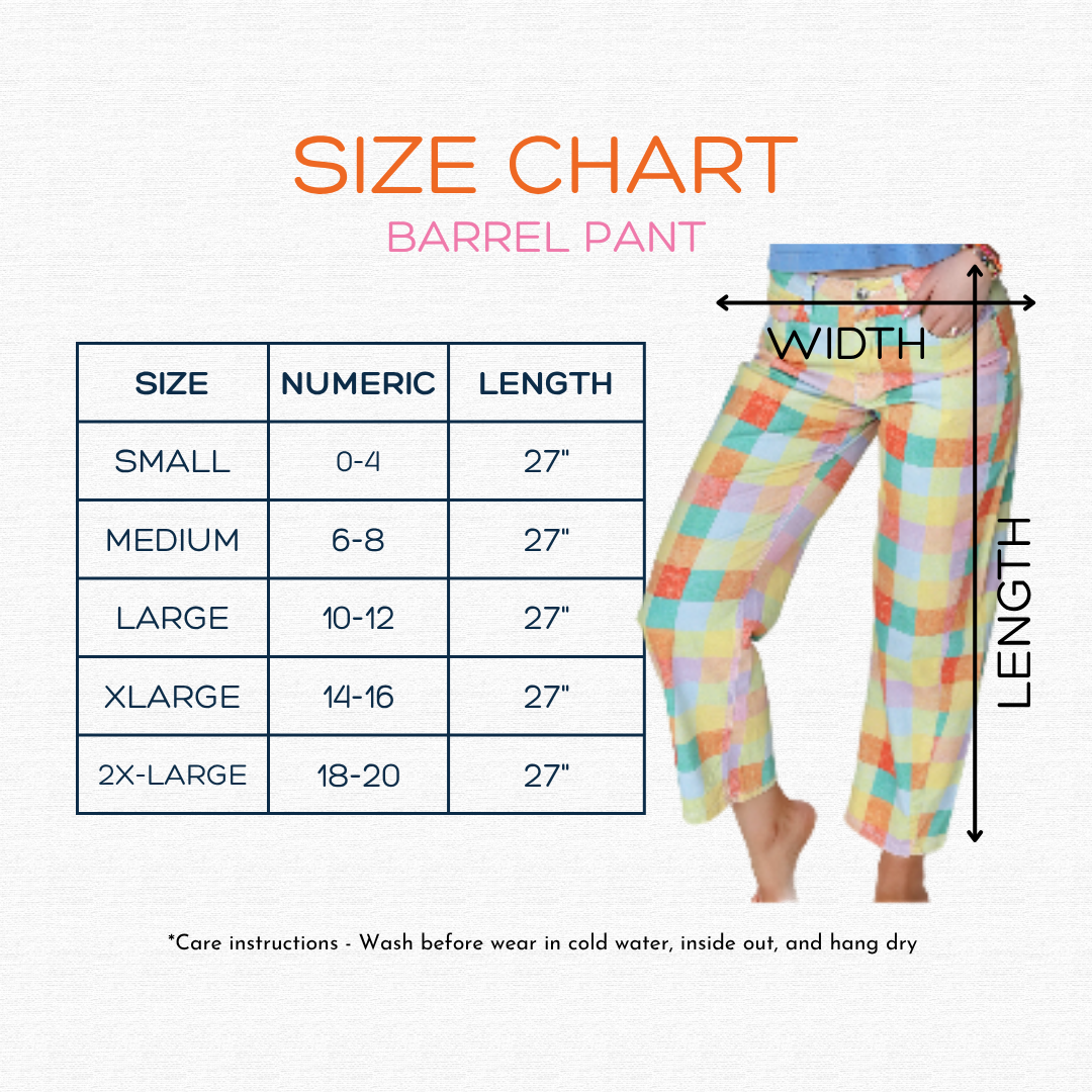 Pink Stripe Barrel Pants