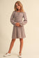 TWEEN KIDS GIRLS KNIT LONG SLEEVE DRESS (7-14)