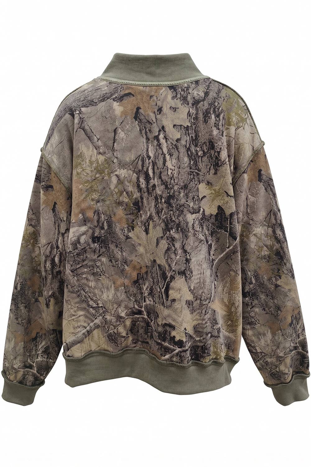 Real-Tree Camouflage Mock-Neck Sweatshirt