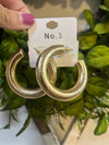 Gold Open Hoop Earrings