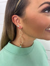 PP Textured Drop Gem Earrings