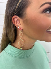 PP Textured Drop Gem Earrings