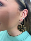 PP Black Marble Earring