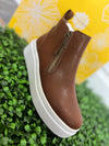 "Errin" Brown Wedge Sneaker