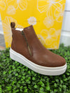 "Errin" Brown Wedge Sneaker