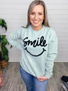 "Smile" Mint Sweatshirt