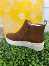 "Errin" Brown Wedge Sneaker