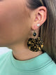 PP Black Marble Earring